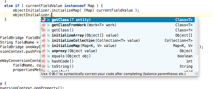 IntelliJ IDEA smarter
autocompletion